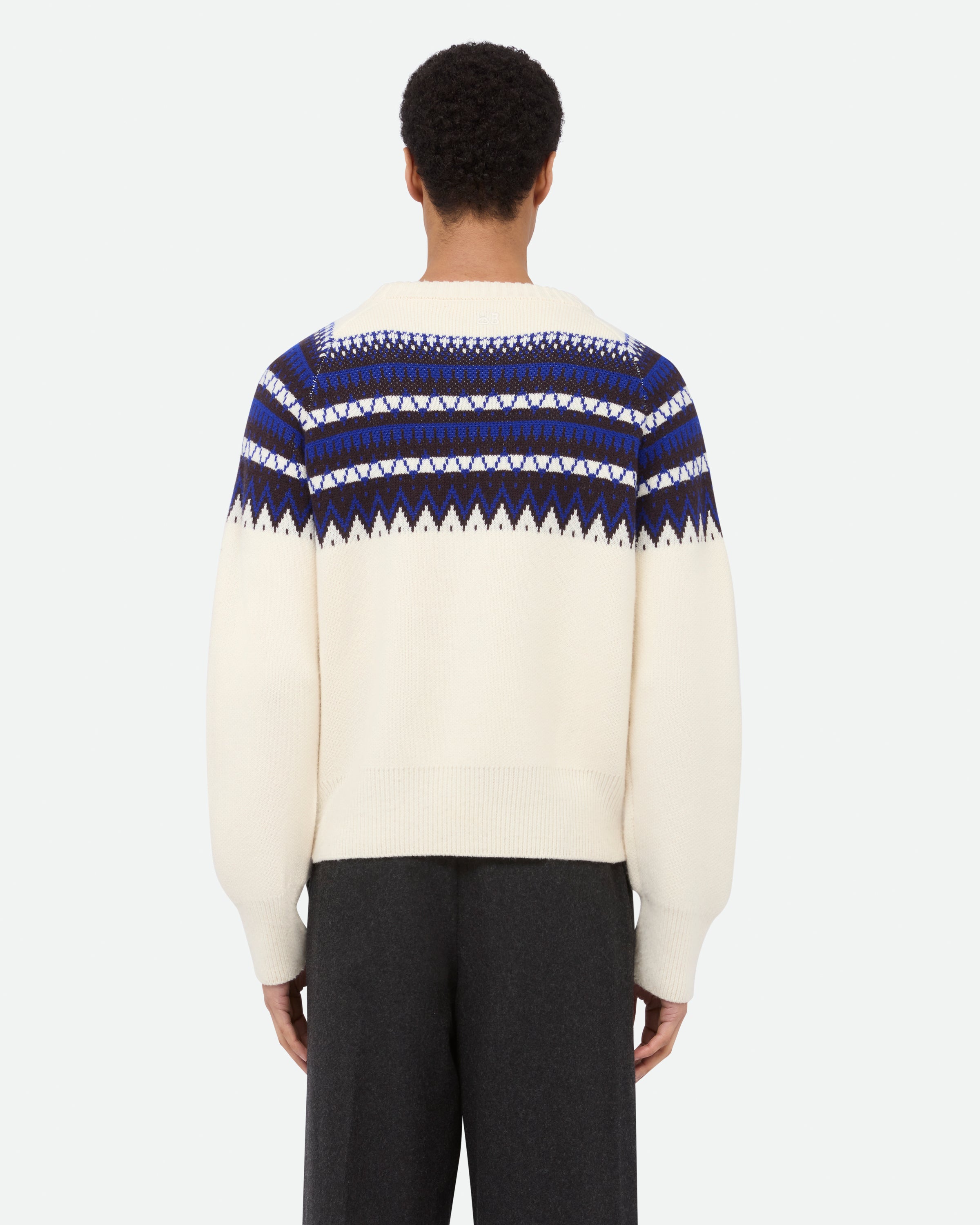 Mist Fair Isle Jumper Knitwear Wales Bonner